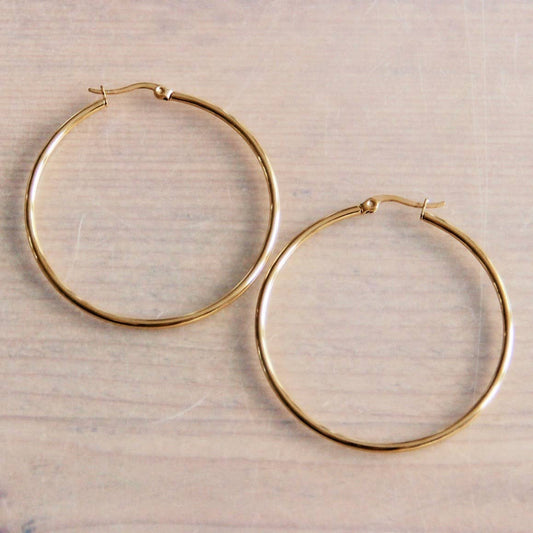 Edelstahlring 50 mm 'Basic' - Gold