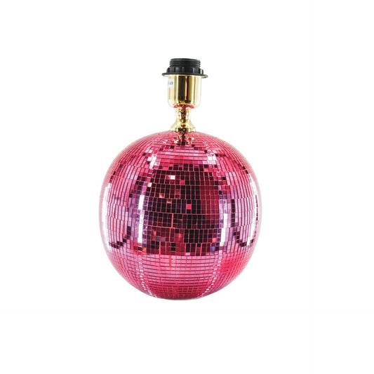 Lampe - Discokugel - Glas - Rosa - 20x20x20cm