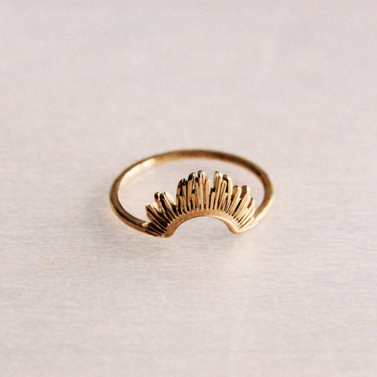 Vergoldeter Ring aus Edelstahl "Sunrise"