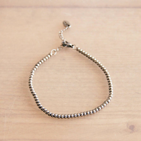 Steel beaded bracelet "Small" - silver