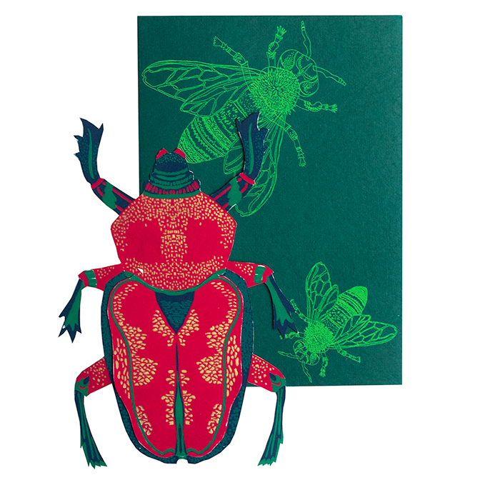 Scarab Beetle Greetings Card